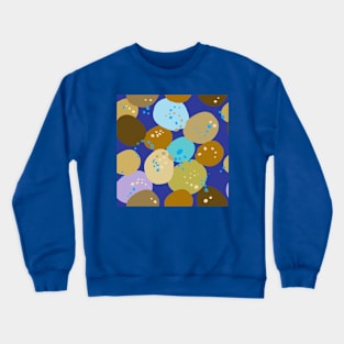 Beach stones and rounds on blue seamless pattern Crewneck Sweatshirt